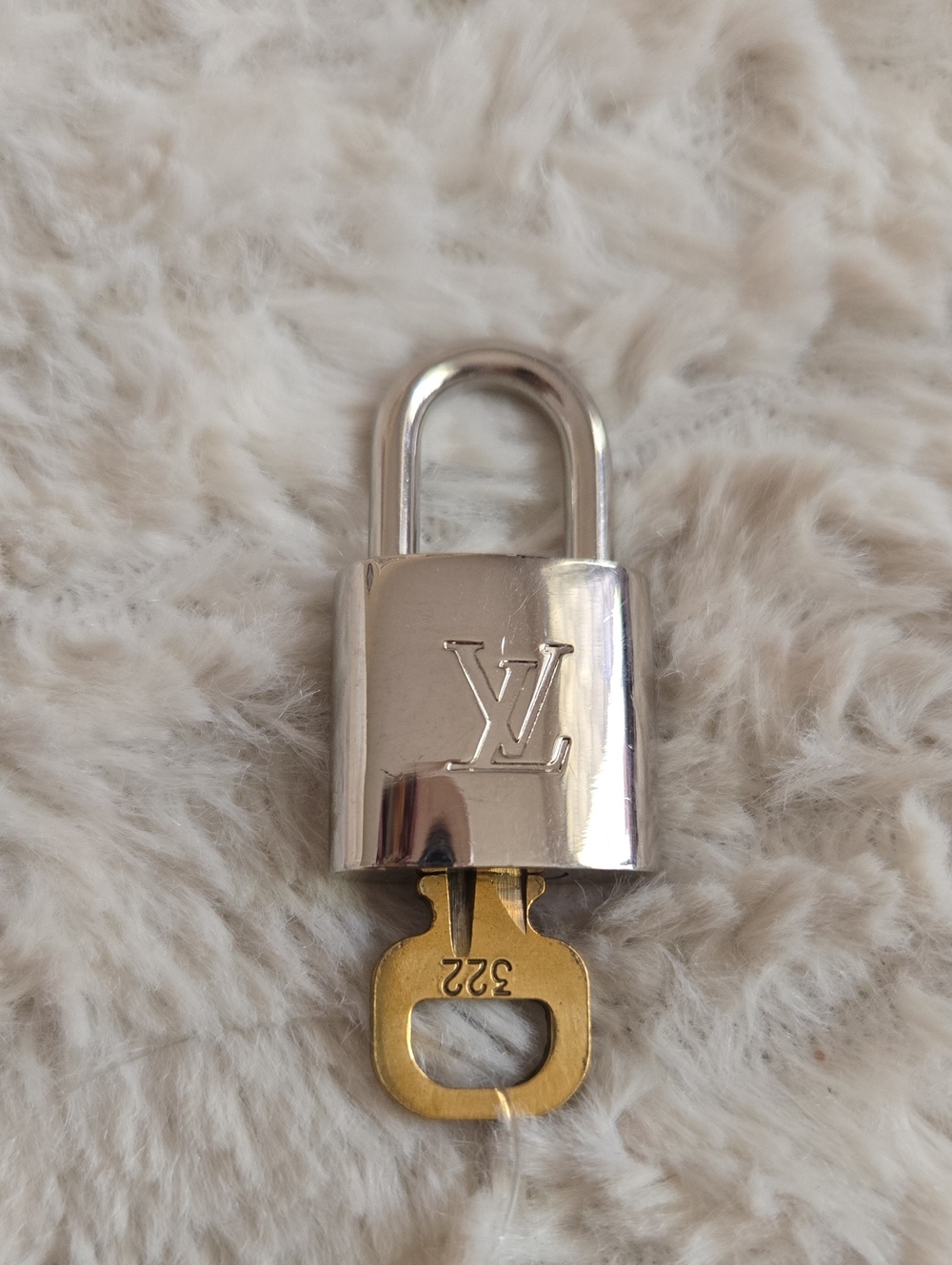 Louis Vuitton Silver Padlock with Gold Key - Men Accessories